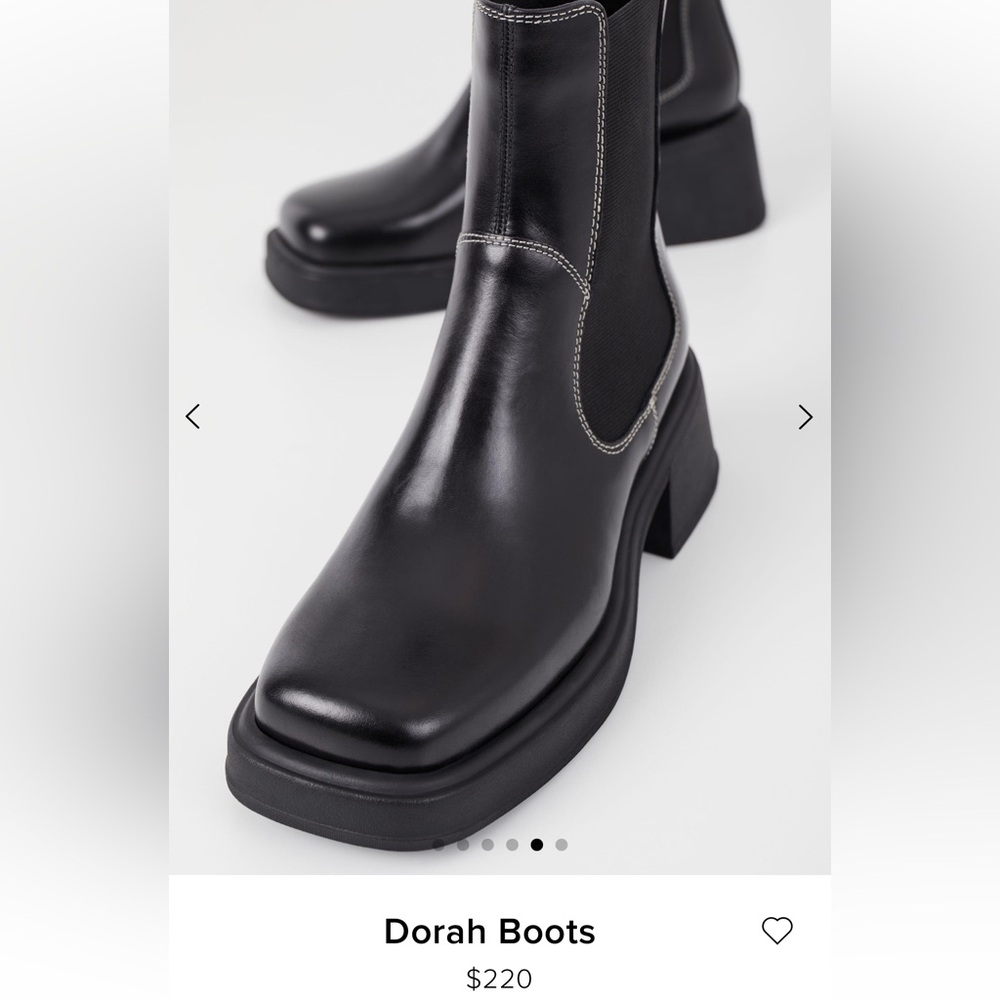 Vagabond Dorah chunky square toe Black Boots